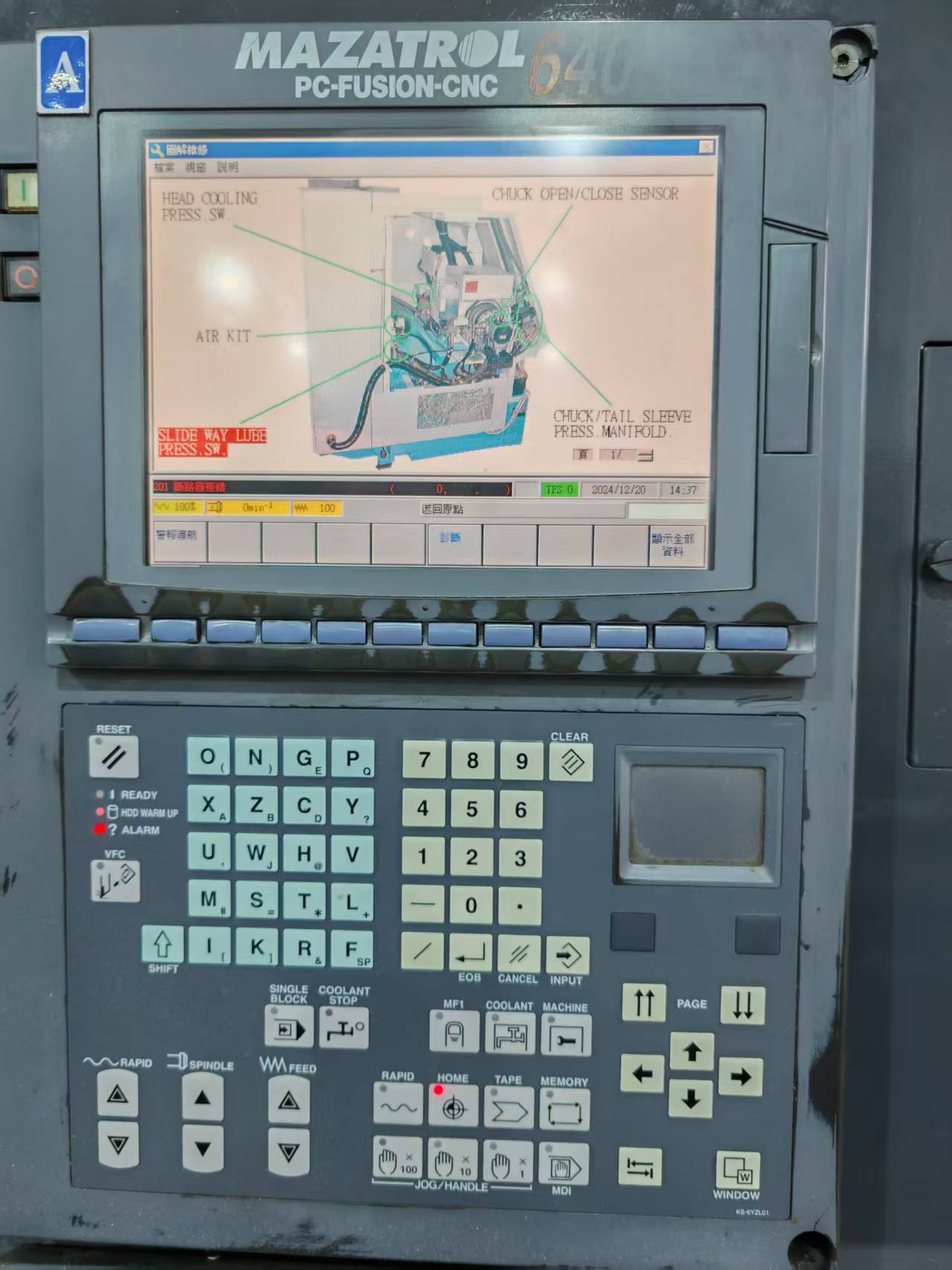MAZATROL640机床采集案例